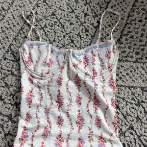 Edikted Floral Print Women's corset tank Top